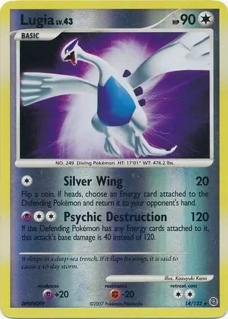 Lugia [Reverse Holo] #14 from Secret Wonders Pokémon card set