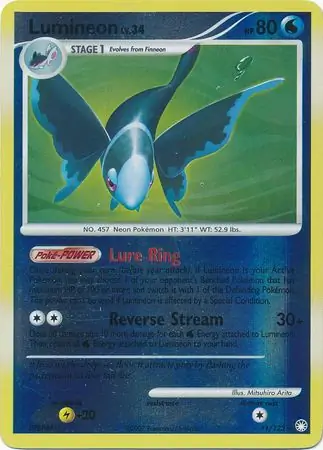 Lumineon [Reverse Holo] #11 Pokémon Card from Pokemon Mysterious Treasures Set 