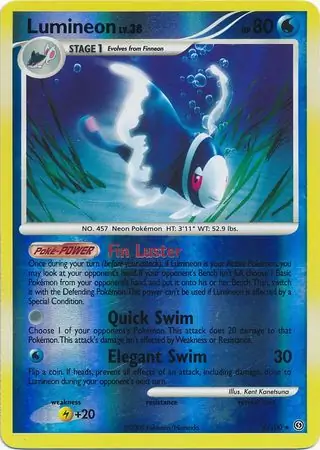 Lumineon [Reverse Holo] #4 Pokémon Card from Pokemon Stormfront Set 