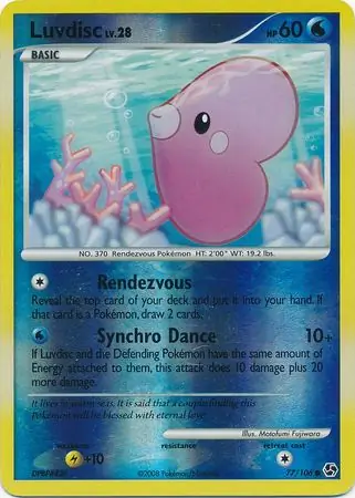 Luvdisc [Reverse Holo] #77 Pokémon Card from Pokemon Great Encounters Set 