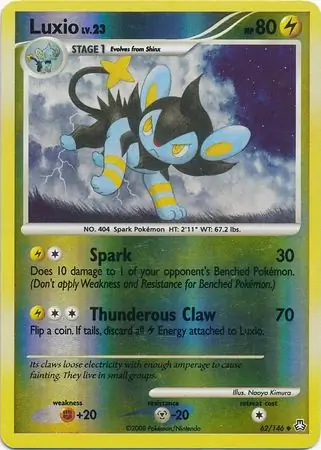 Luxio [Reverse Holo] #62 Pokémon Card from Pokemon Legends Awakened Set 