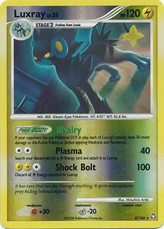 Luxray [Reverse Holo] #8 from Legends Awakened Pokémon card set