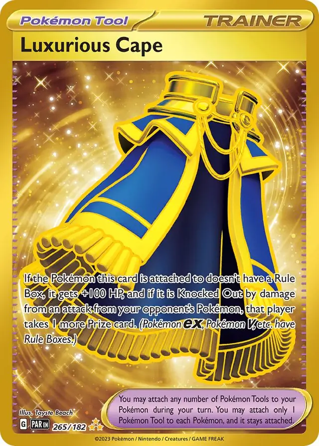 Luxurious Cape #265 from Paradox Rift Pokémon card set