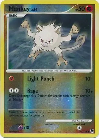 Mankey [Reverse Holo] #79 Pokémon Card from Pokemon Great Encounters Set 