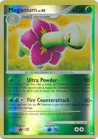 Meganium [Reverse Holo] #13 from Mysterious Treasures Pokémon card set