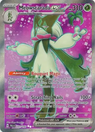 Meowscarada ex #231 from Paldea Evolved Pokémon card set