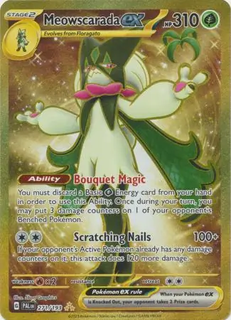 Meowscarada ex #271 from Paldea Evolved Pokémon card set