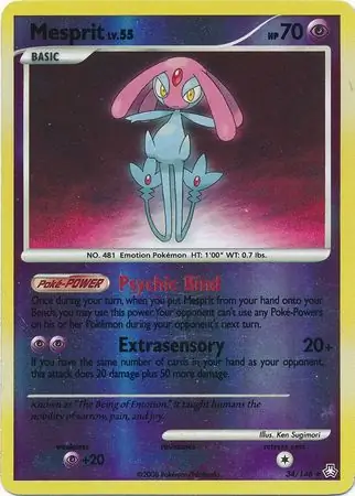 Mesprit [Reverse Holo] #34 from Legends Awakened Pokémon card set