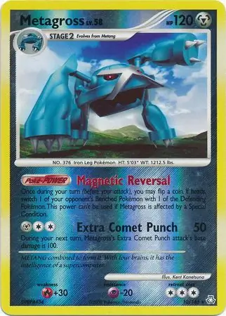 Metagross [Reverse Holo] #10 from Legends Awakened Pokémon card set