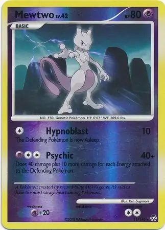 Mewtwo [Reverse Holo] #11 from Legends Awakened Pokémon card set