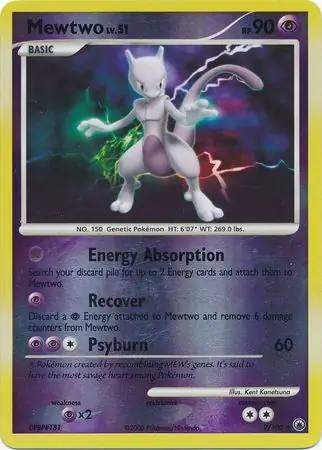 Mewtwo [Reverse Holo] #9 from Majestic Dawn Pokémon card set