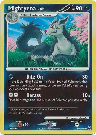 Mightyena [Reverse Holo] #66 Pokémon Card from Pokemon Legends Awakened Set 