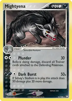 Mightyena [Cosmos Holo] #18 Pokémon Card from Pokemon Power Keepers Set 