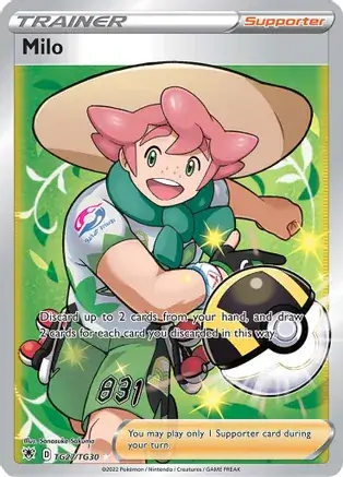 Milo #TG27 Pokémon Card from Pokemon Astral Radiance Set
