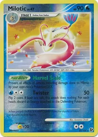 Milotic [Reverse Holo] #25 Pokémon Card from Pokemon Great Encounters Set 