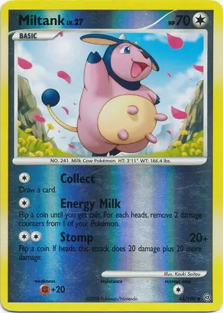 Miltank [Reverse Holo] #44 Pokémon Card from Pokemon Stormfront Set 