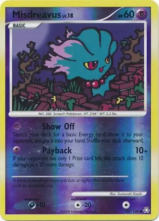Misdreavus [Reverse Holo] #107 Pokémon Card from Pokemon Legends Awakened Set 