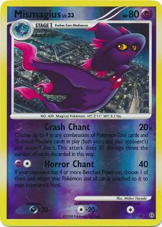 Mismagius [Reverse Holo] #7 Pokémon Card from Pokemon Stormfront Set 