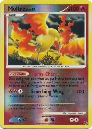 Moltres [Reverse Holo] #10 from Majestic Dawn Pokémon card set