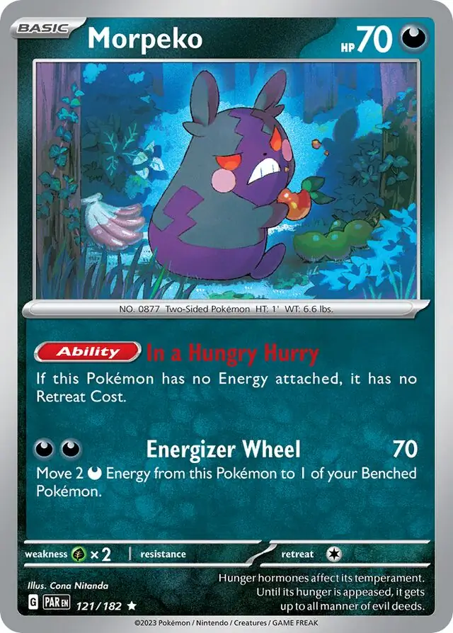 Morpeko [Cosmos Holo Prize Pack] #121 Pokémon Card from Pokemon Paradox Rift Set 