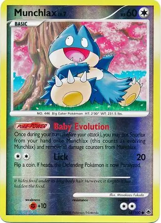 Munchlax [Reverse Holo] #68 from Majestic Dawn Pokémon card set