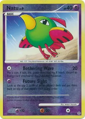 Natu [Reverse Holo] #96 Pokémon Card from Pokemon Secret Wonders Set 