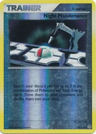 Night Maintenance [Reverse Holo] #120 Pokémon Card from Pokemon Secret Wonders Set 