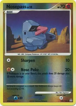 Nosepass [Reverse Holo] #109 Pokémon Card from Pokemon Legends Awakened Set 