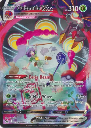 Orbeetle VMAX #TG13 from Lost Origin Pokémon card set