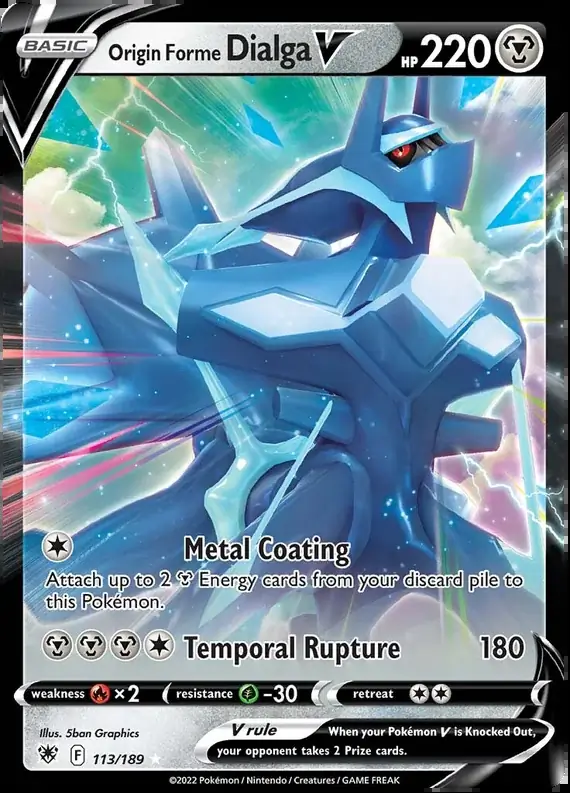 Origin Forme Dialga V [Prize Pack] #113 from Astral Radiance Pokémon card set