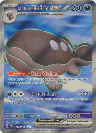 Paldean Clodsire ex #244 Pokémon Card from Pokemon Paldea Evolved Set