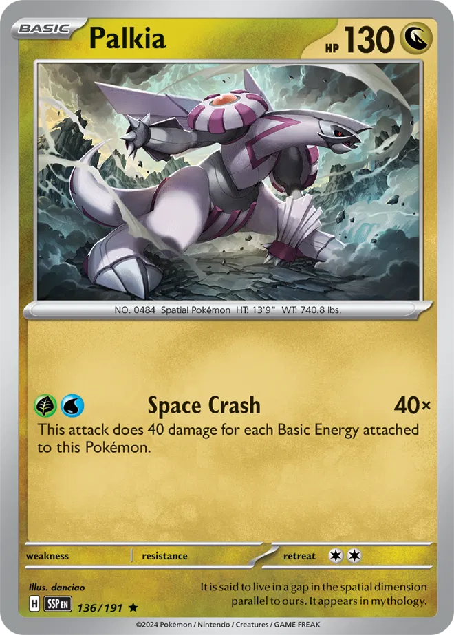 Palkia [Holo] #136 Pokémon Card from Pokemon Vivid Voltage Set 