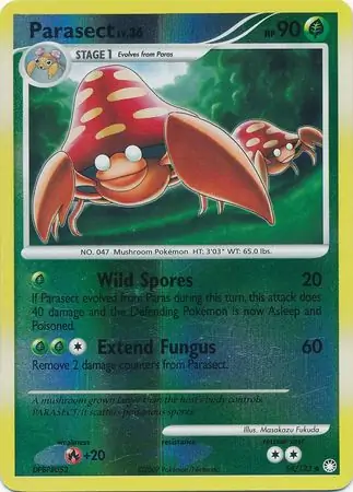 Parasect [Reverse Holo] #58 Pokémon Card from Pokemon Mysterious Treasures Set 