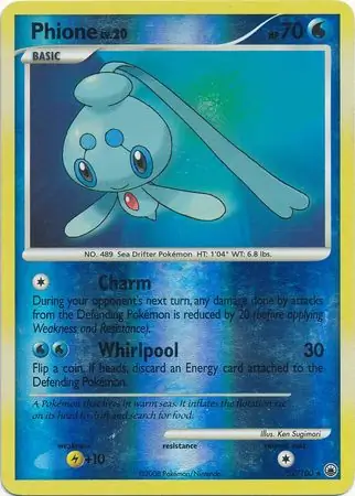 Phione [Reverse Holo] #27 Pokémon Card from Pokemon Majestic Dawn Set 