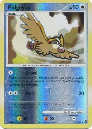Pidgey [Reverse Holo] #99 Pokémon Card from Pokemon Secret Wonders Set 
