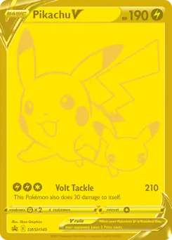 Pikachu V #SWSH145 from Celebrations Pokémon card set