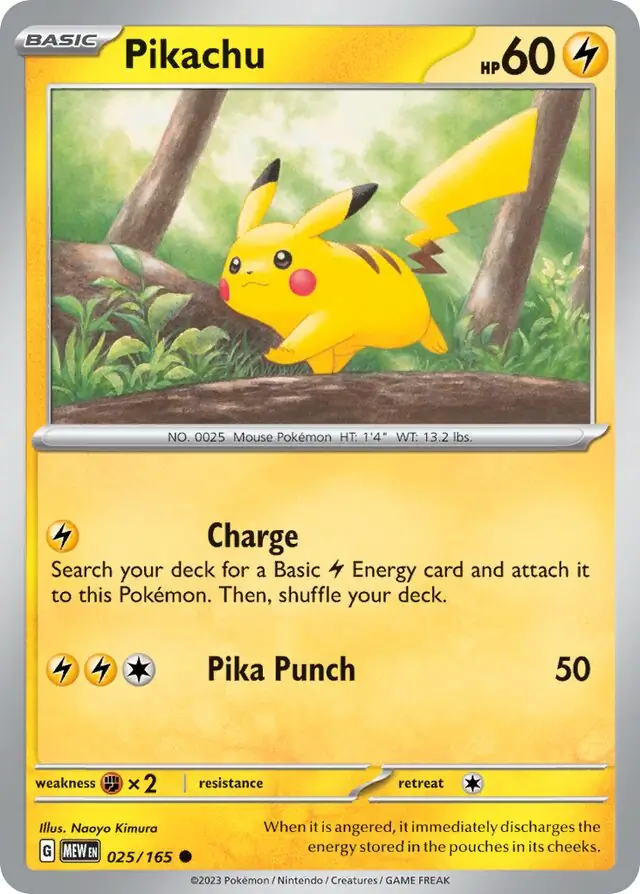 Pikachu [Cosmos Holo] #25 from Scarlet & Violet 151 Pokémon card set