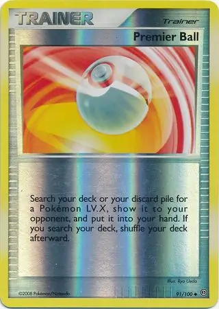 Premier Ball [Reverse Holo] #91 Pokémon Card from Pokemon Stormfront Set 