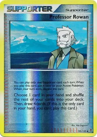 Professor Rowan [Reverse Holo] #123 Pokémon Card from Pokemon Secret Wonders Set 