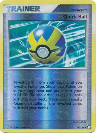 Quick Ball [Reverse Holo] #114 from Mysterious Treasures Pokémon card set