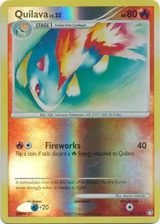 Quilava [Reverse Holo] #60 from Mysterious Treasures Pokémon card set