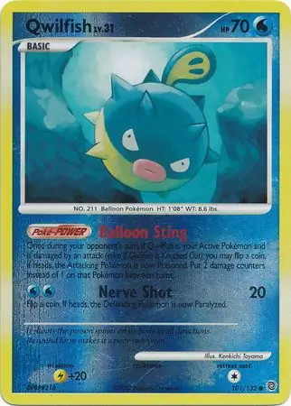 Qwilfish [Reverse Holo] #101 Pokémon Card from Pokemon Chilling Reign Set 