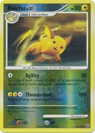 Raichu [Reverse Holo] #45 from Majestic Dawn Pokémon card set