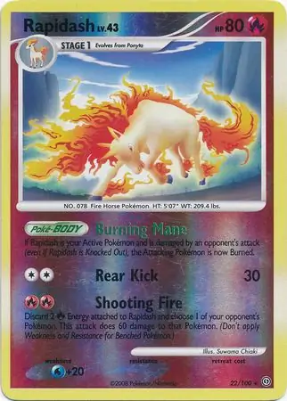 Rapidash [Reverse Holo] #22 from Astral Radiance Pokémon card set