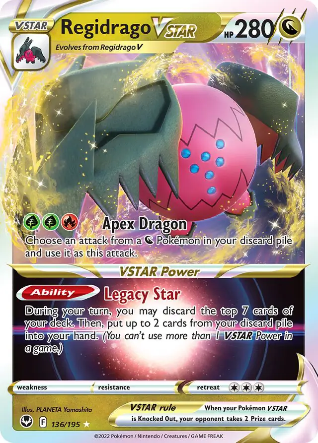 Regidrago VSTAR [Prize Pack] #136 from Silver Tempest Pokémon card set