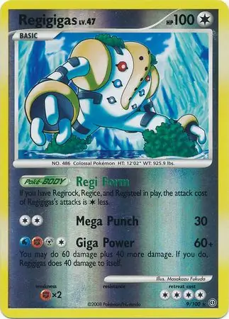 Regigigas [Reverse Holo] #9 Pokémon Card from Pokemon Stormfront Set 