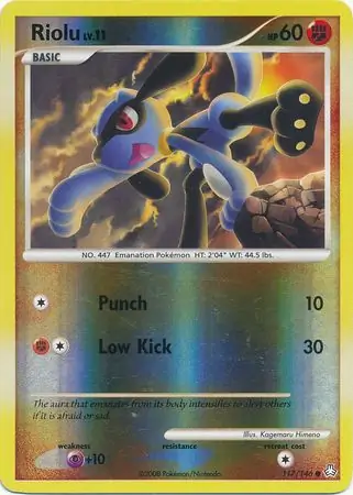 Riolu [Reverse Holo] #117 from Legends Awakened Pokémon card set