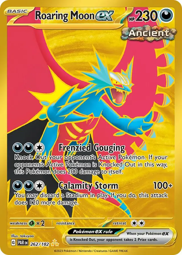 Roaring Moon ex #262 from Paradox Rift Pokémon card set