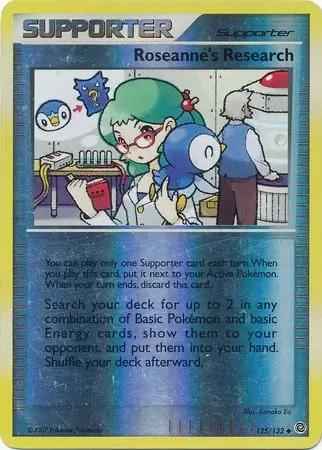 Roseanne's Research [Reverse Holo] #125 from Secret Wonders Pokémon card set