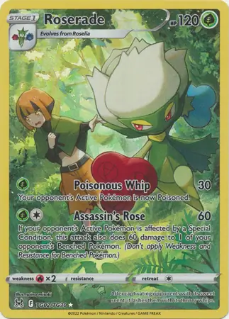 Roserade #TG02 from Lost Origin Pokémon card set